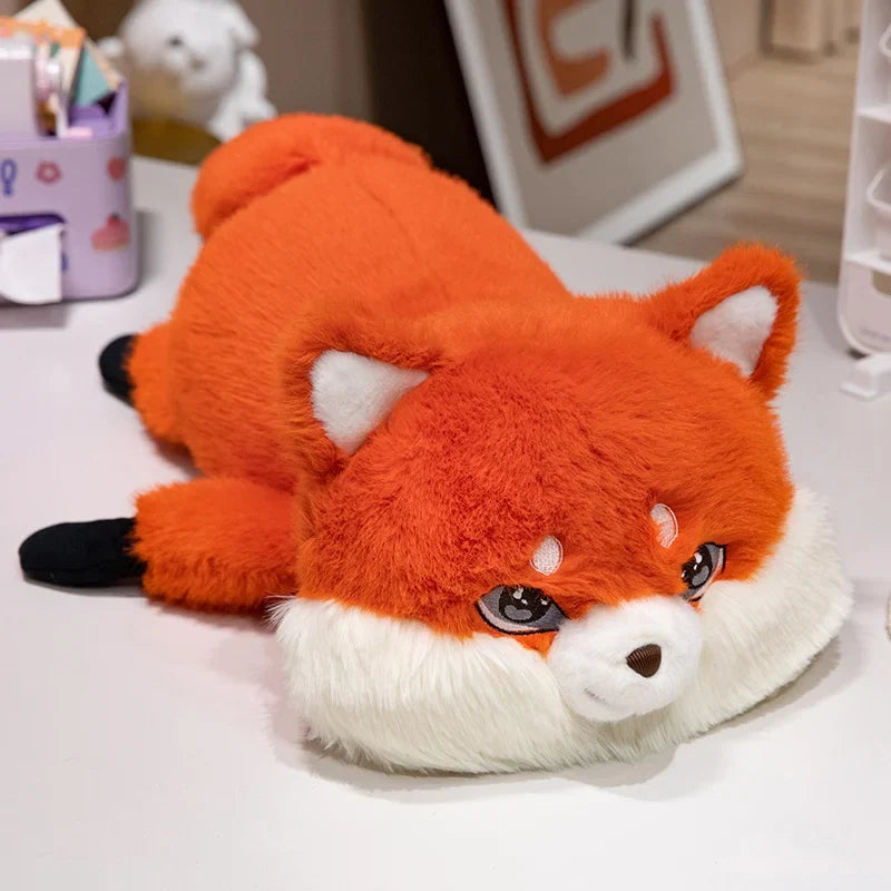 Fluffy Chubby Fox Plushie-Enchanted peach