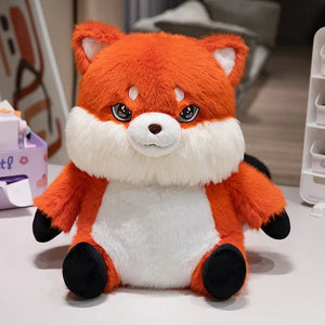 Fluffy Chubby Fox Plushie-Enchanted peach