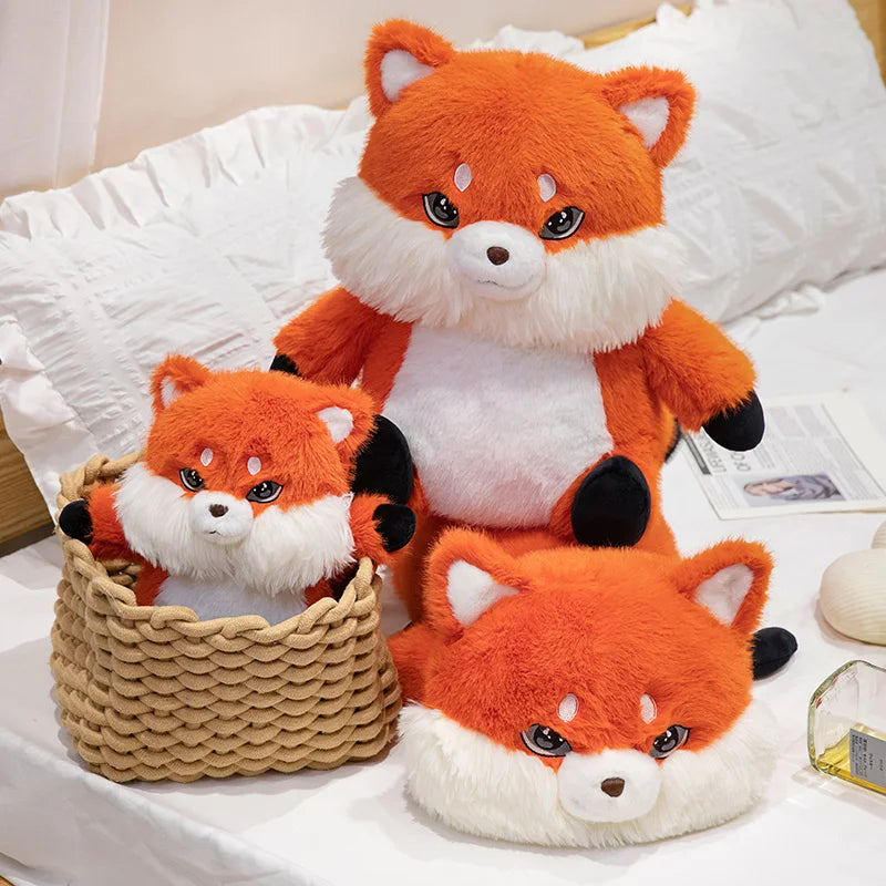 Fluffy Chubby Fox Plushie-Enchanted peach