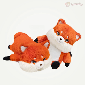 Fluffy Chubby Fox Plushie-Enchanted peach