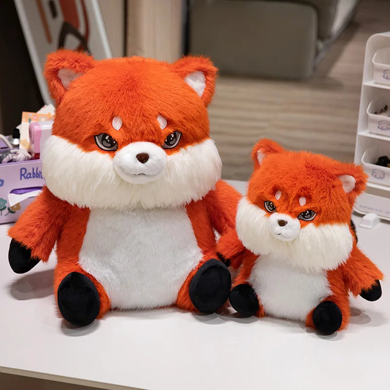 Fluffy Chubby Fox Plushie-Enchanted peach