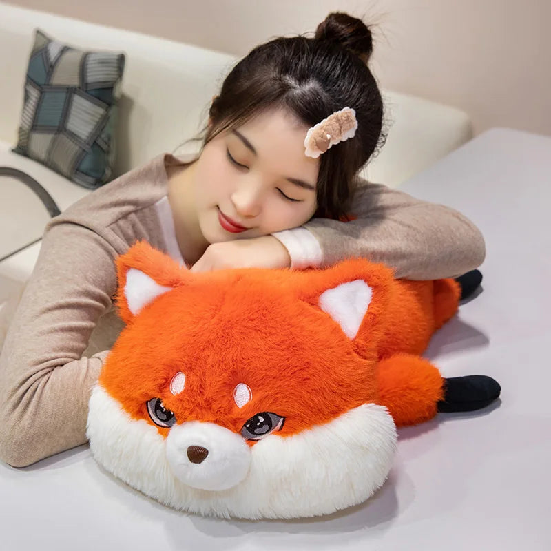 Fluffy Chubby Fox Plushie-Enchanted peach