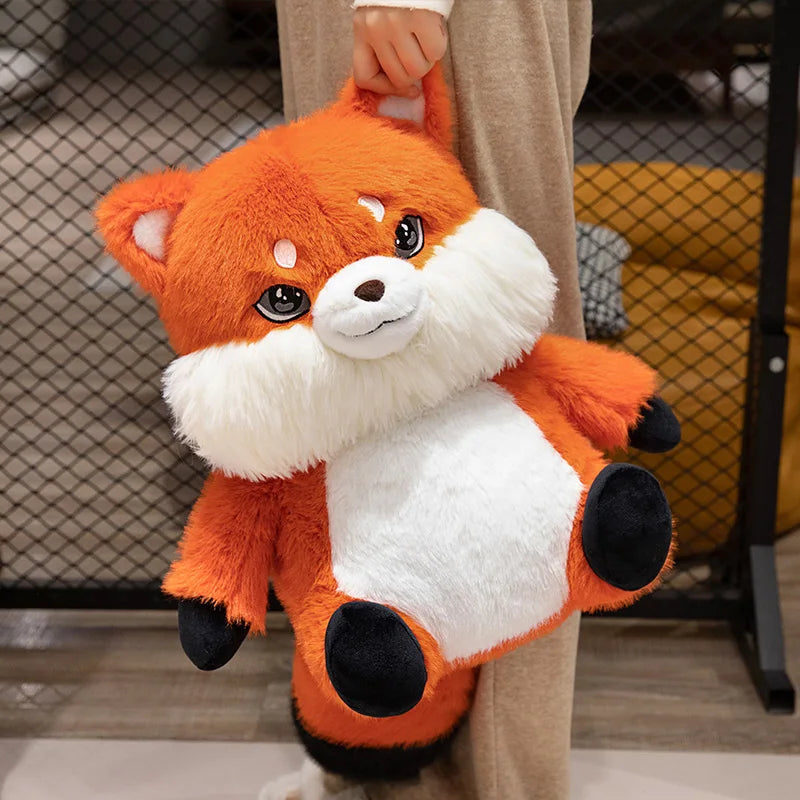 Fluffy Chubby Fox Plushie-Enchanted peach