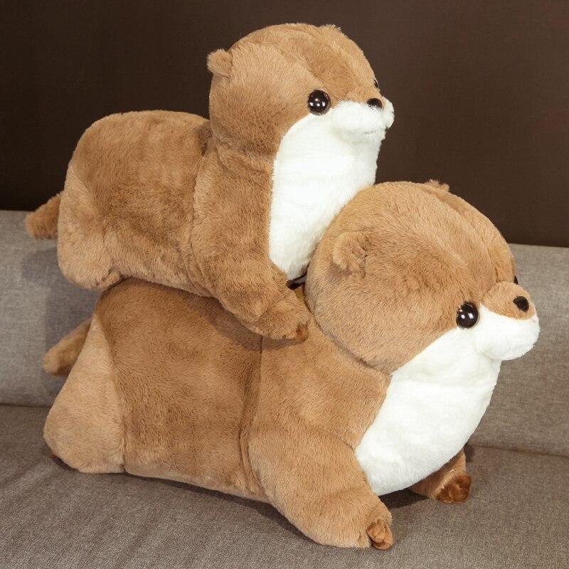 Fluffy Chubby Otter Plushies-Enchanted peach