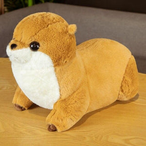 Fluffy Chubby Otter Plushies-Enchanted peach