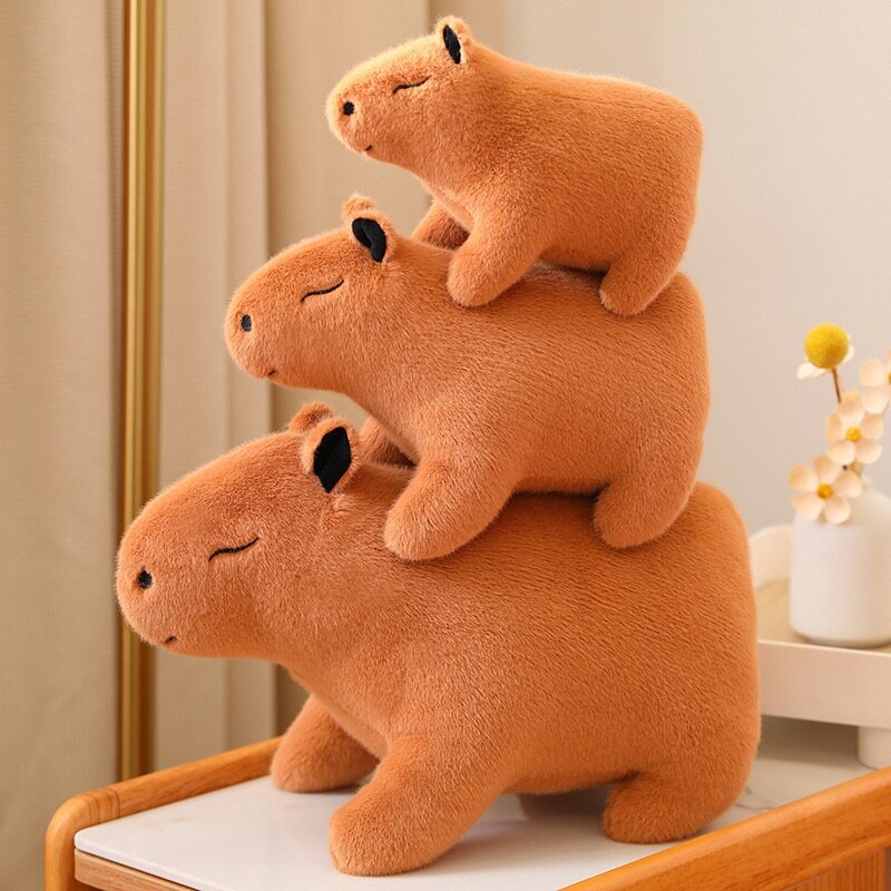 Fluffy Cute Capybara Plushie-Enchanted peach