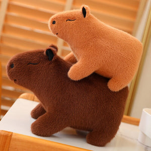 Fluffy Cute Capybara Plushie-Enchanted peach