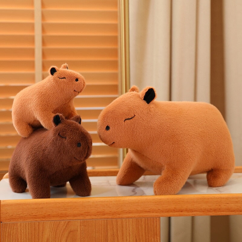 Fluffy Cute Capybara Plushie-Enchanted peach