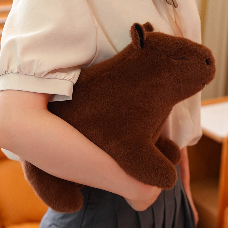 Fluffy Cute Capybara Plushie-Enchanted peach