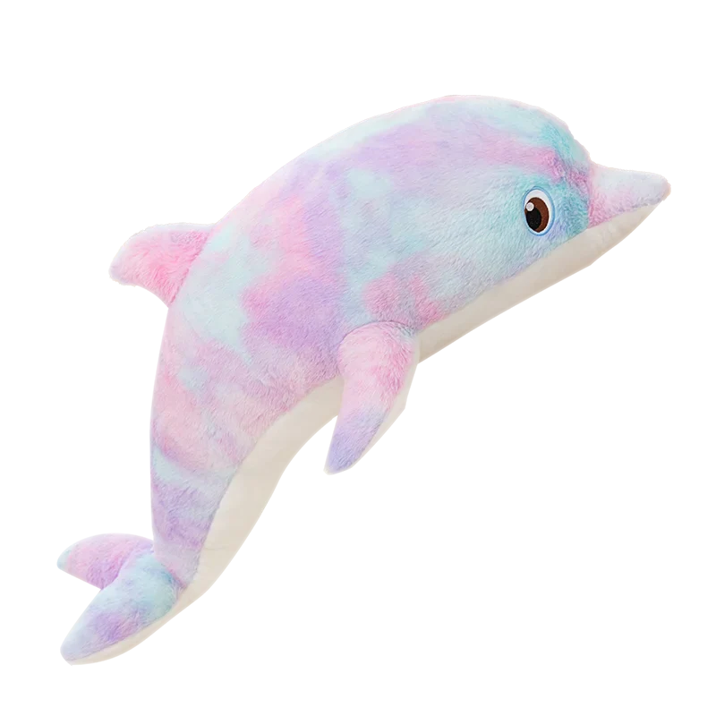 Fluffy Galaxy Dolphin Plushies-Enchanted peach