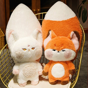 Fluffy Huge Tail Kawaii Fox Plushies-Enchanted peach