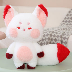 Fluffy Huge Tail Kawaii Fox Plushies-Enchanted peach