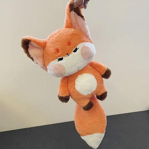 Fluffy Huge Tail Kawaii Fox Plushies-Enchanted peach