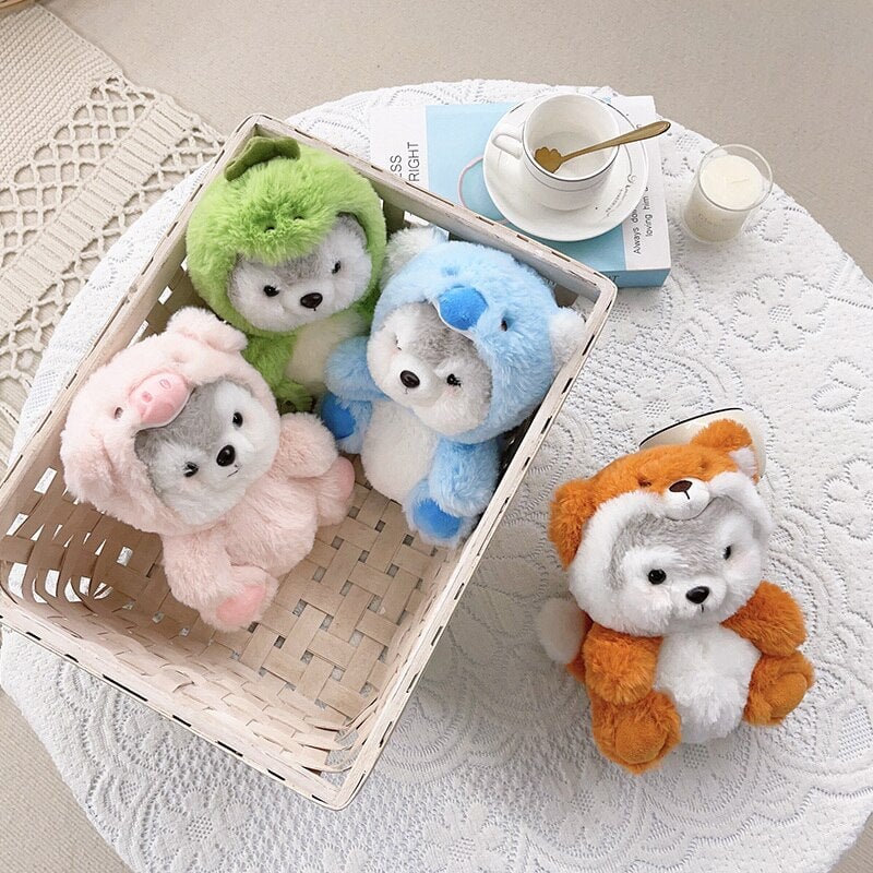 Fluffy Husky Plushie Squad-Enchanted peach