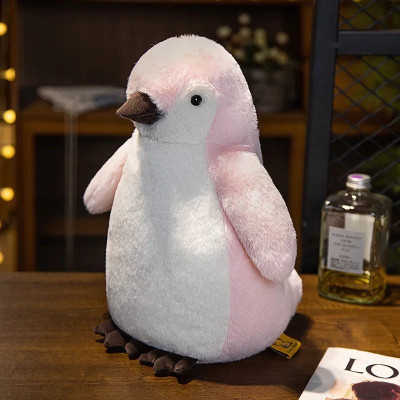 Fluffy King Penguin Plushie Soft Toy-Enchanted peach