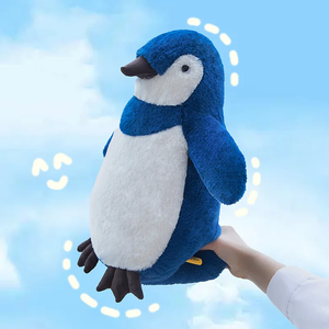 Fluffy King Penguin Plushie Soft Toy-Enchanted peach