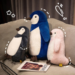 Fluffy King Penguin Plushie Soft Toy-Enchanted peach