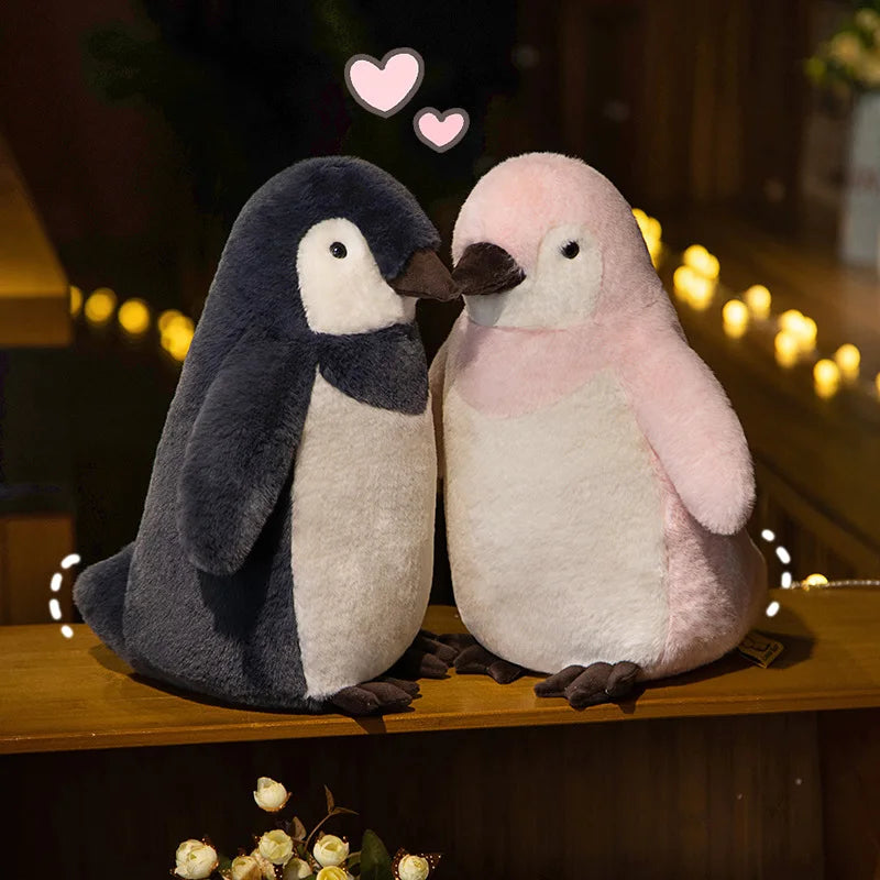 Fluffy King Penguin Plushie Soft Toy-Enchanted peach