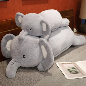 Fluffy Laying Elephant Family-Enchanted peach