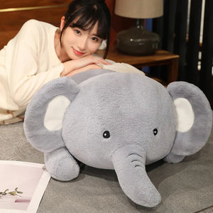 Fluffy Laying Elephant Family-Enchanted peach