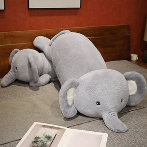 Fluffy Laying Elephant Family-Enchanted peach