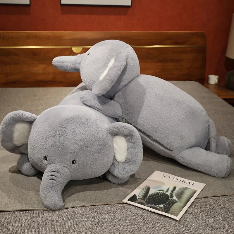 Fluffy Laying Elephant Family-Enchanted peach