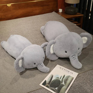 Fluffy Laying Elephant Family-Enchanted peach