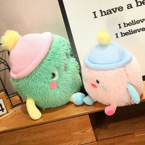 Fluffy Monster Milk Bottles Plushie-Enchanted peach