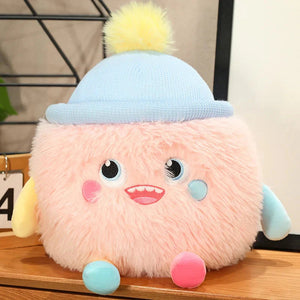 Fluffy Monster Milk Bottles Plushie-Enchanted peach