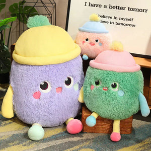 Fluffy Monster Milk Bottles Plushie-Enchanted peach