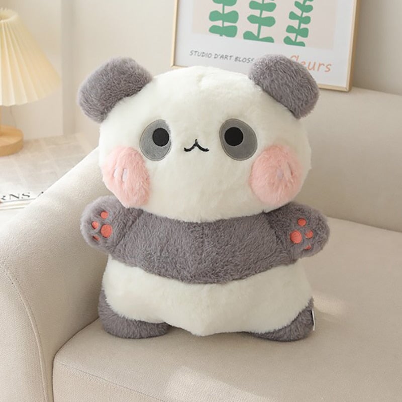 Fluffy Panda Squad Plushies-Enchanted peach