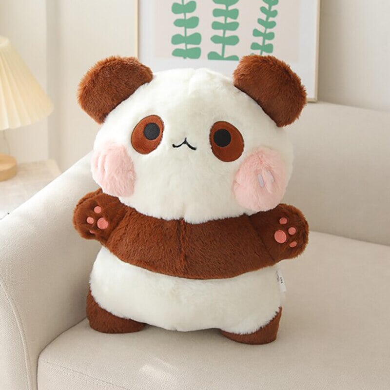 Fluffy Panda Squad Plushies-Enchanted peach