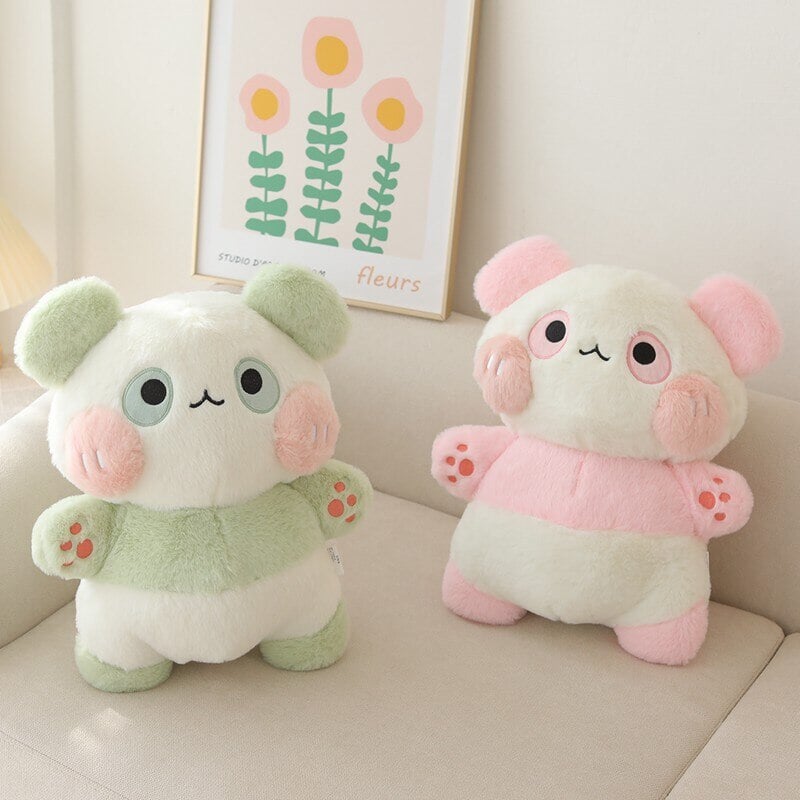 Fluffy Panda Squad Plushies-Enchanted peach