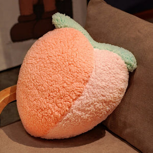 Fluffy Pastel Fruit Veg Plushie Collection-Enchanted peach