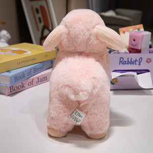 Fluffy Pink White Sheep Ram Plushies-Enchanted peach