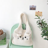 Fluffy Pup Tote-Enchanted peach