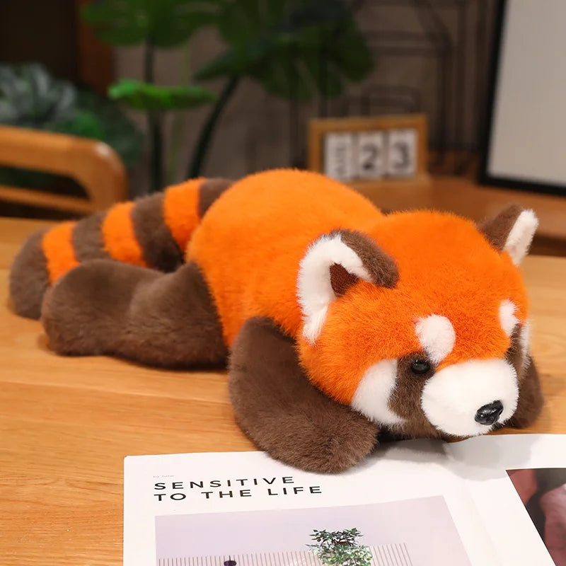 Fluffy Red Panda & Fox Plushies-Enchanted peach