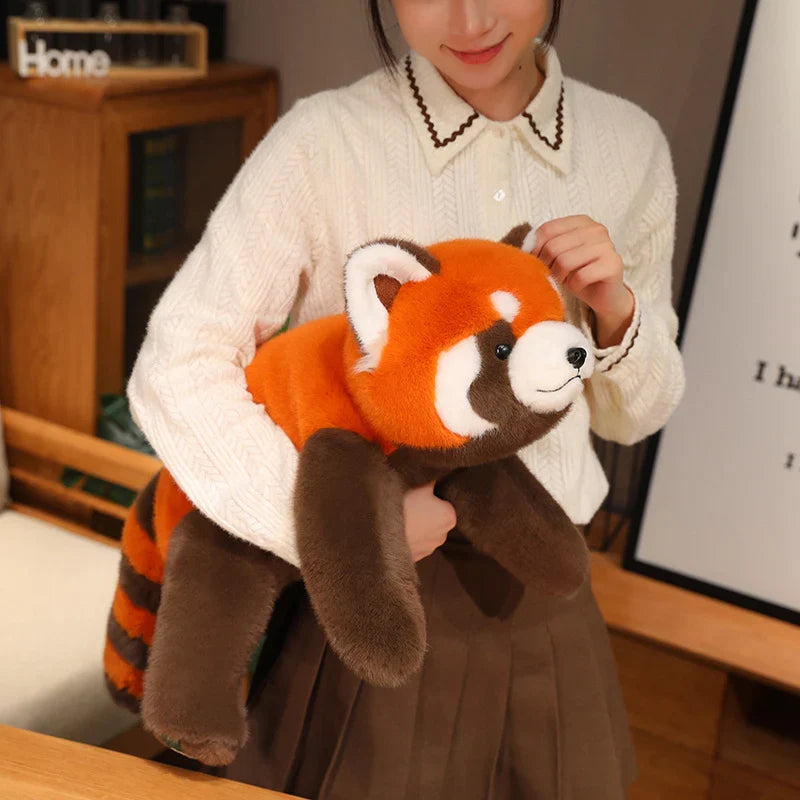 Fluffy Red Panda & Fox Plushies-Enchanted peach