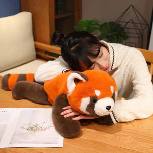 Fluffy Red Panda & Fox Plushies-Enchanted peach