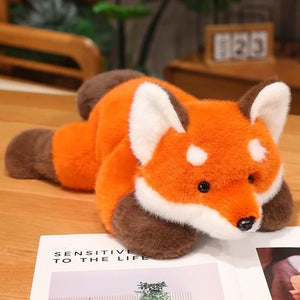 Fluffy Red Panda & Fox Plushies-Enchanted peach