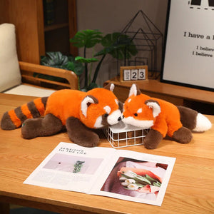 Fluffy Red Panda & Fox Plushies-Enchanted peach