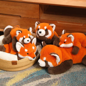 Fluffy Red Panda & Fox Plushies-Enchanted peach