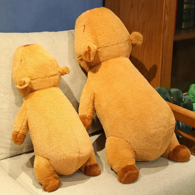 Fluffy Sleepy Capybara Plushies-Enchanted peach