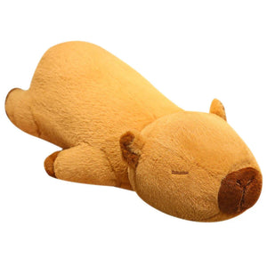 Fluffy Sleepy Capybara Plushies-Enchanted peach