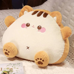 Fluffy Toastie Bread Cat Plushies-Enchanted peach