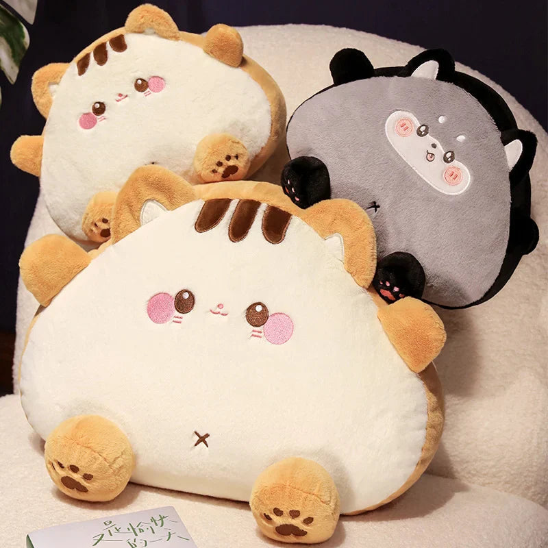 Fluffy Toastie Bread Cat Plushies-Enchanted peach