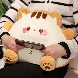 Fluffy Toastie Bread Cat Plushies-Enchanted peach