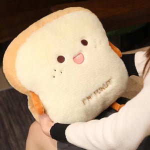 Fluffy Toastie Bread Hand Warmer Plushies-Enchanted peach