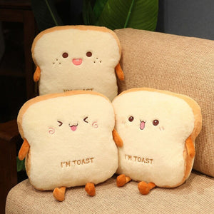 Fluffy Toastie Bread Hand Warmer Plushies-Enchanted peach