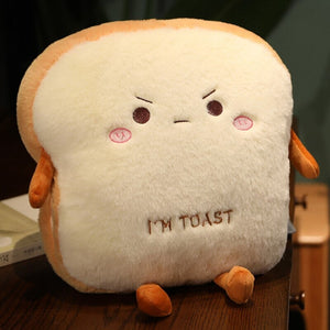 Fluffy Toastie Bread Hand Warmer Plushies-Enchanted peach